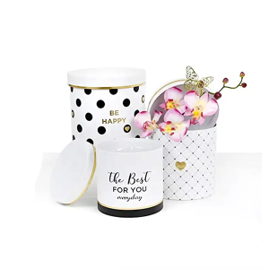 Wedding supplies OEM rose paper Box wave point decorations ribbon bowknot Valentine wedding gift flower cylinder box